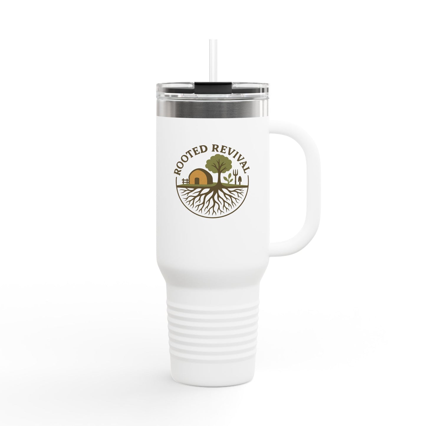 Rooted Revival Insulated Travel Mug - 40oz Eco-Friendly Beverage Container