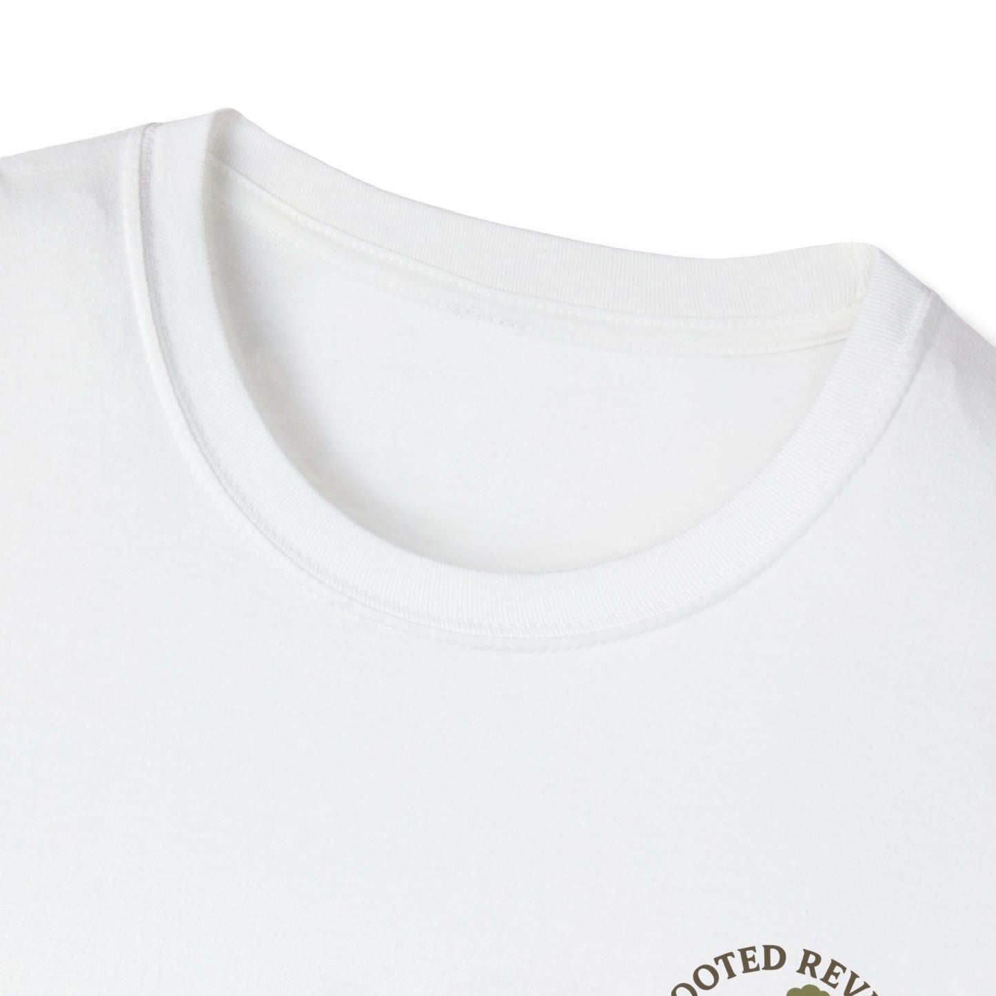 Unisex T-Shirt with Simple Company Emblem - Rooted Revival US Sustainable Landscaping