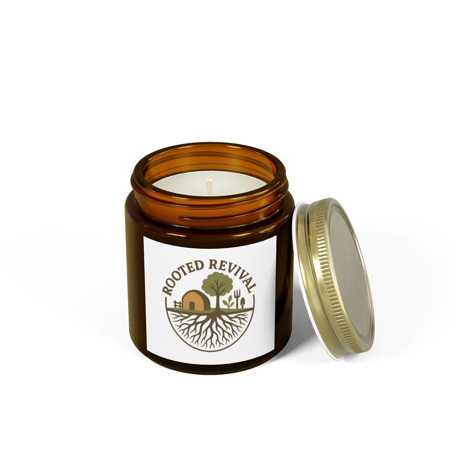 Rooted Revival Scented Candles - Coconut Apricot Wax (4oz & 9oz) - Natural Aroma for Home Decor