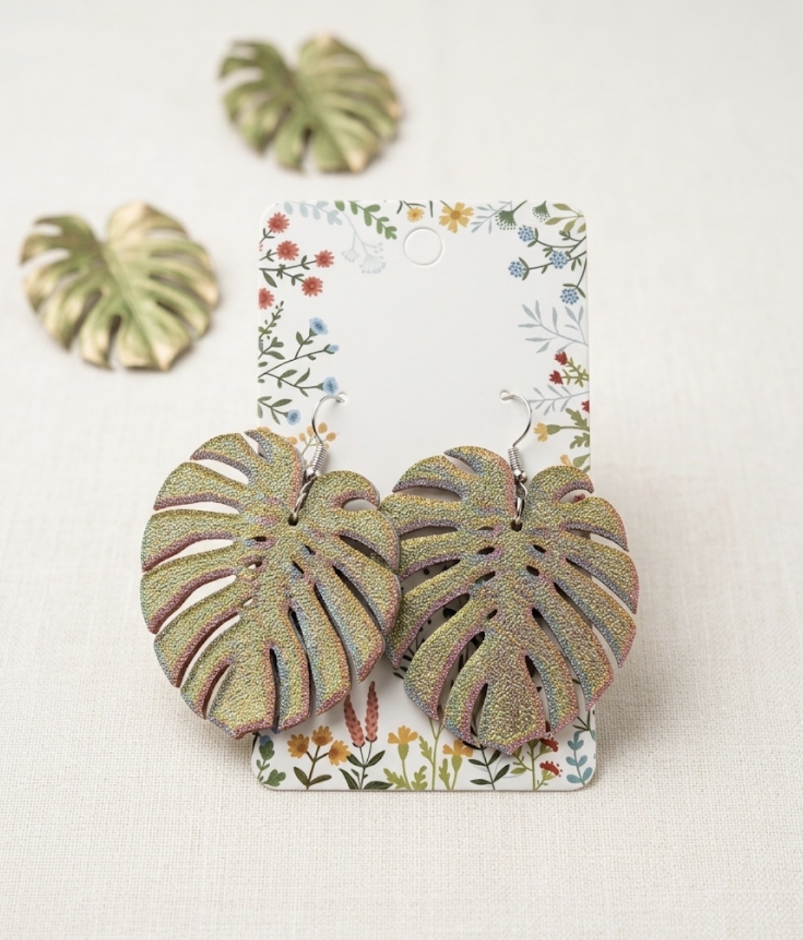Monstera Earrings