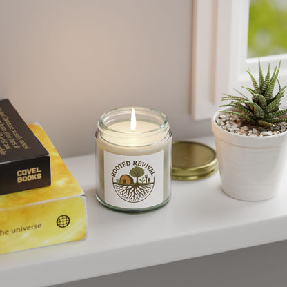 Rooted Revival Scented Candles - Coconut Apricot Wax (4oz & 9oz) - Natural Aroma for Home Decor