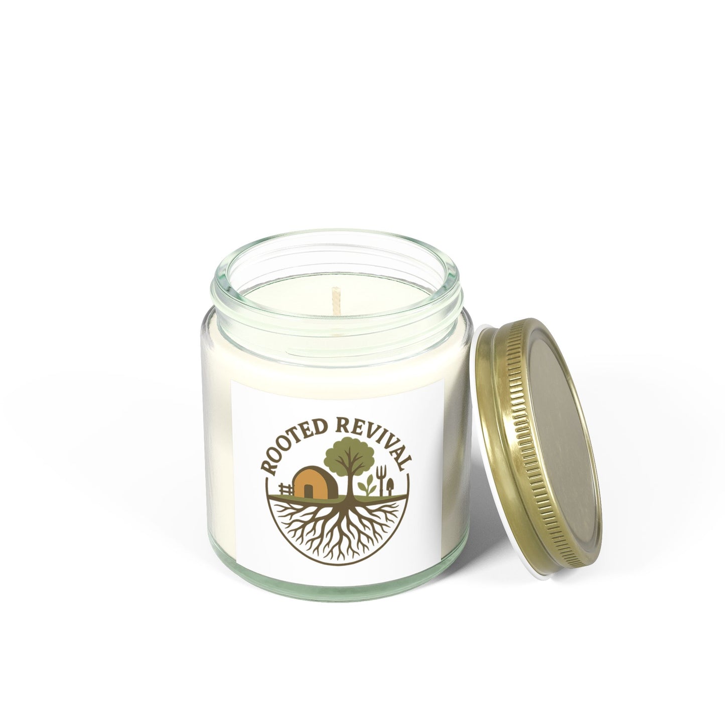 Rooted Revival Scented Candles - Coconut Apricot Wax (4oz & 9oz) - Natural Aroma for Home Decor