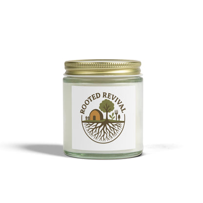 Rooted Revival Scented Candles - Coconut Apricot Wax (4oz & 9oz) - Natural Aroma for Home Decor