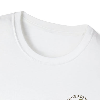Unisex T-Shirt with Simple Company Emblem - Rooted Revival US Sustainable Landscaping