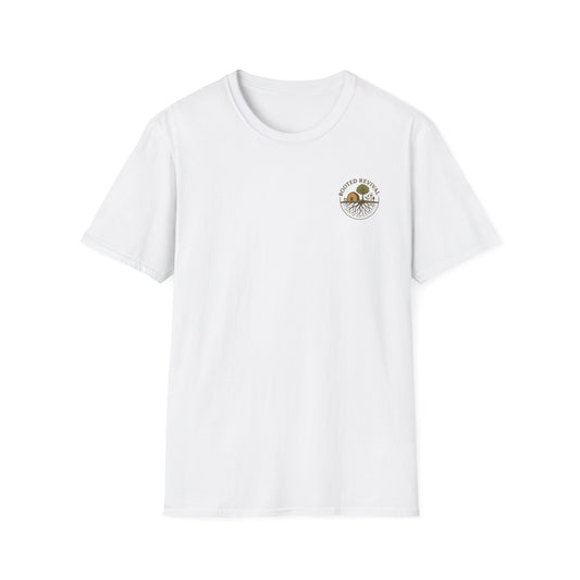 Unisex T-Shirt with Simple Company Emblem - Rooted Revival US Sustainable Landscaping