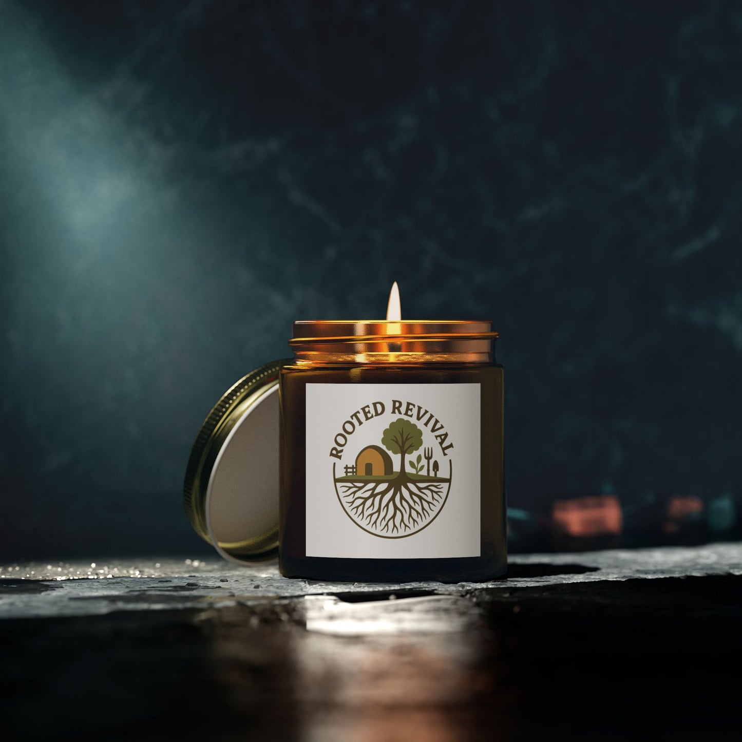 Rooted Revival Scented Candles - Coconut Apricot Wax (4oz & 9oz) - Natural Aroma for Home Decor