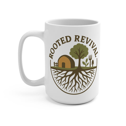 Rooted Revival Mug 15oz - Eco-Friendly Coffee Cup for Nature Lovers
